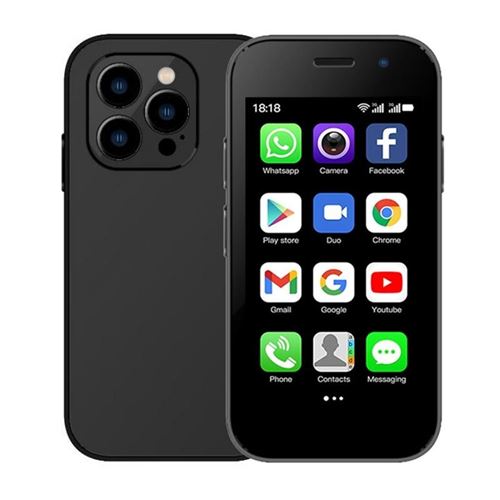 Mini Smartphone Petite Taille 3.0 Pouces 2GB+16GB Android 9.0 Dual SIM 3G WiFi Noir YONIS