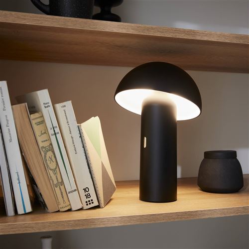 Lampe de table sans fil tête orientable LED blanc chaud TOD BLACK H28c –