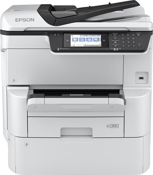 Epson WorkForce Pro WF-C878RDWF - Imprimante multifonctions - couleur - jet d'encre - A3 (297 x 420 mm) (original) - A3 (support) - jusqu'à 22 ppm (copie) - jusqu'à 24 ppm (impression) - 335 feuilles - 33.6 Kbits/s - Gigabit LAN, Wi-Fi(n), USB 3.0, hôt