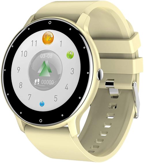 Montre Connect&eacute;e Chronus ZL02 Fitness Tracker IP67 &Eacute;tanche-Beige-Chronus 