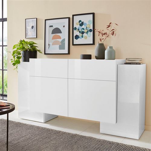 Buffet 4 Portes 2 Tiroirs 170cm Design Moderne Pillon Kaip