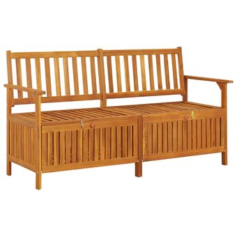 vidaXL Banc de rangement de jardin 170 cm Bois d'acacia solide