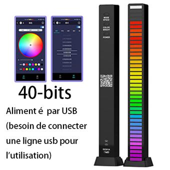 Lampe de Scène à Commande Vocale, Effets d'Eclairage LED (USB