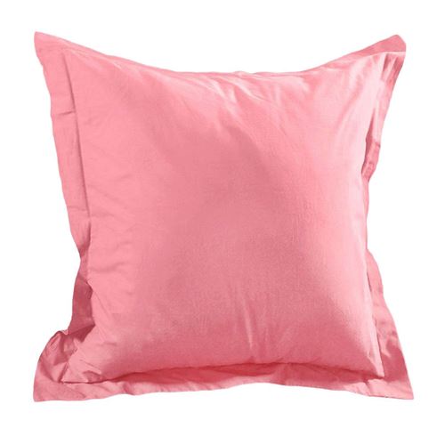 Stof Une Taie d'oreiller de couleur Rose flamant en Coton - 65 x 65 cm