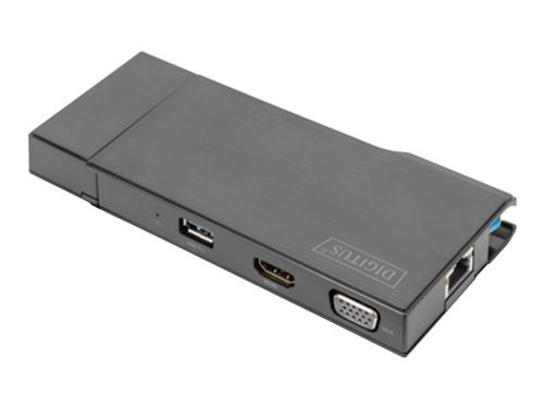 DIGITUS DA-70894 - Station d'accueil - USB 3.0 - VGA, HDMI - 1GbE