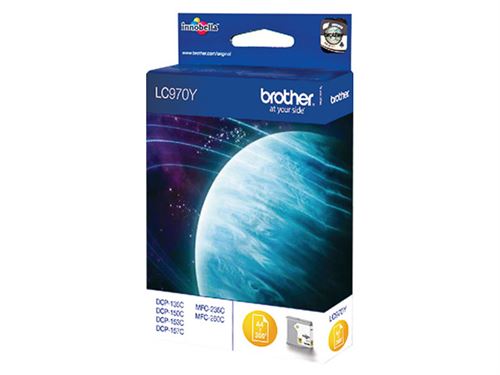 Brother LC970Y - Jaune - original - cartouche d'encre - pour Brother DCP-135C DCP-150C DCP-153C DCP-157C MFC-235C MFC-260C