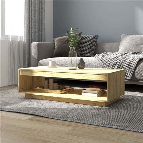 Vidaxl Table Basse - Bois De Pin Massif - Image 3
