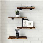 Étagère Murale Chêne Artisanal 104x15x49 Cm - Bois D'Ingénierie Robuste Et Élégante