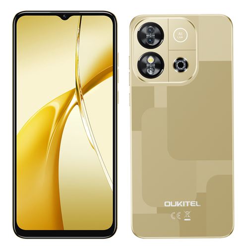 Or - OUKITEL C57S Smartphone 6.52 64Go ROM 4300mAh Android 14 téléphone Dual SIM 4G- (215g)