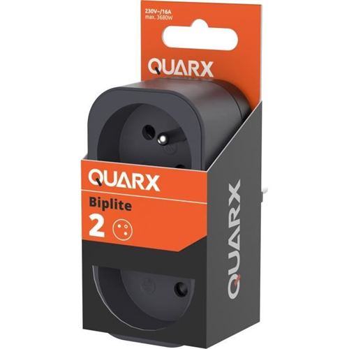 Non Communiqué Noir/Gris Biplite - Quarx - 2P 16A - Et Anthracite, Conforme Nf
