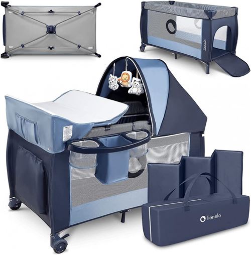 Lit Bébé Lionelo Sven Plus Bleu Navy