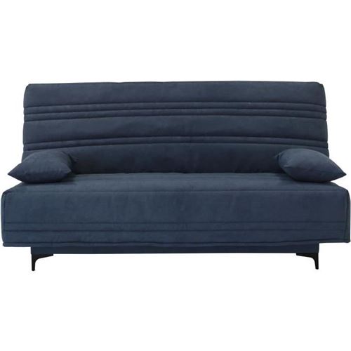 Banquette clic clac 3 places - tissu bleu - Style contemporain - L199 x P96 x 10