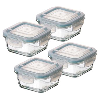 Set De 4 Boîtes De Conservation En Verre - Fackelmann - Nature