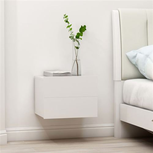 VIDAXL - Table de chevet - 40x30x30 cm - Blanc - Image 3