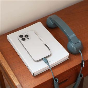 Combiné Téléphonique Rétro Pour Smartphone - Prise 3.5mm - Blanc Et Noir - Pour Blague Ou Bureau