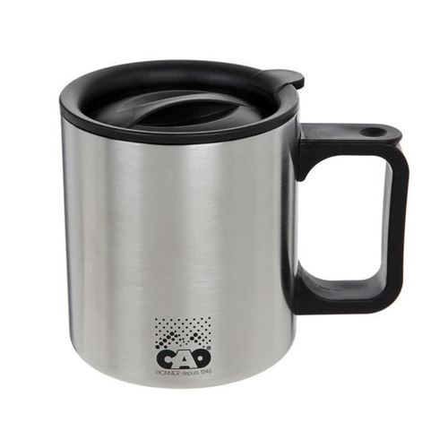CAO CAMPING Quart Inox double paroi - 0,4 L - Gri et noir