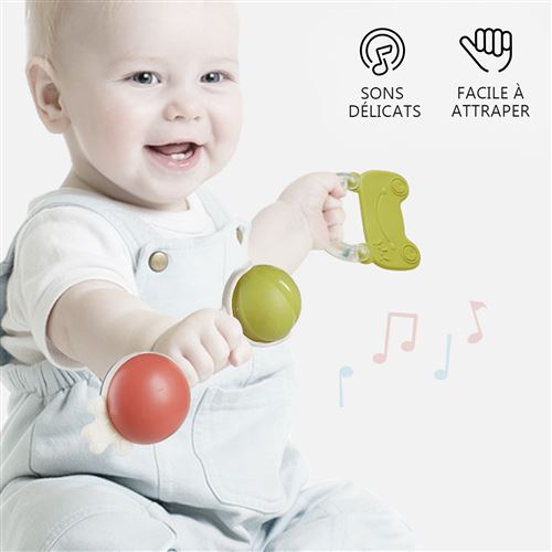 Hochet et Jouet dentition en silicone pour bébé de 0-6 mois - Bc Babycare -  10pcs - Hochet - Achat & prix