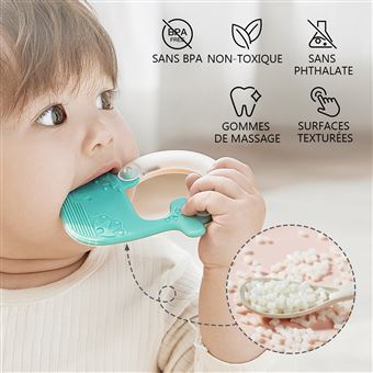 Hochet et Jouet dentition en silicone pour bébé de 0-6 mois - Bc
