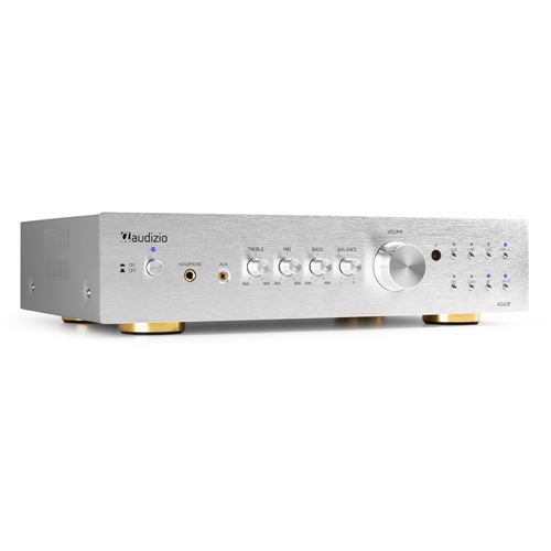 Audizio Ad420A Amplificateur Hi-Fi Bluetooth - Alu, 400 Watts, 8 Ohms, 4 Sorties Enceintes, 1 Sortie Sub