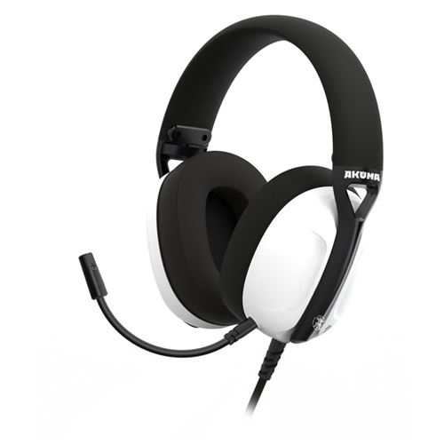 Non Communiqué Blanc / Noir Casque Gaming Filaire Pour Playstation 5 Seinen H03 Avec Micro Amovible Akuma