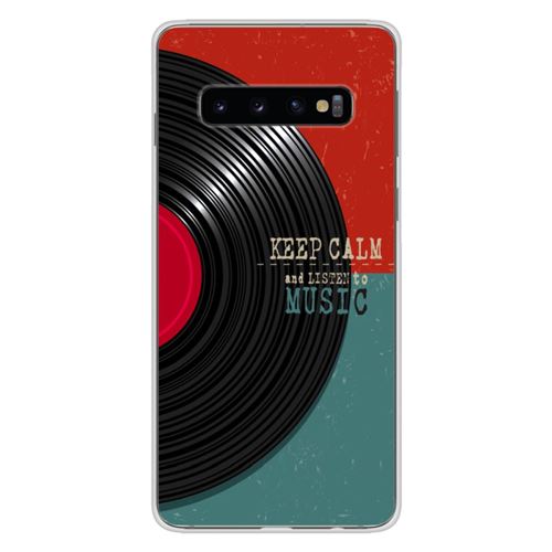 Coque en silicone imprimée compatible Samsung Galaxy S10 Keep calm