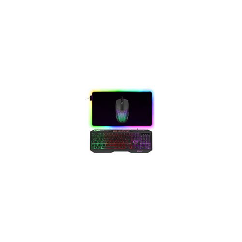 pack gamer battle royale 3 en 1 clavier souris tapis r&eacute;tro&eacute;clairage rgb 