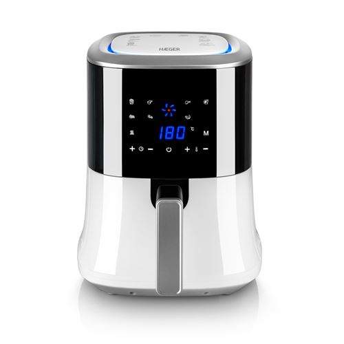 Non Communiqué Noir Friteuse Sans Huile Digital Haeger Aero Fryer - Capacité 2.2 Litres, 1000W