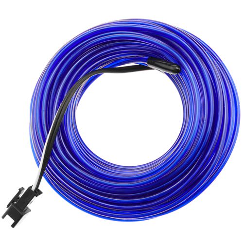 Fil électroluminescent bleu 2.3mm bobine 25m