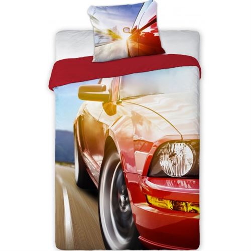 Auto - Parure de lit enfant Voiture Turbo - Housse de Couette Coton