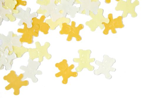 Confettis de table Oursons - jaune
