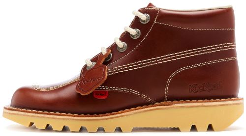 Kickers Kick Hi Core Cuir Ankle Bottes en Dark Tan Marron 111694 [UK 10.5 EU 45]