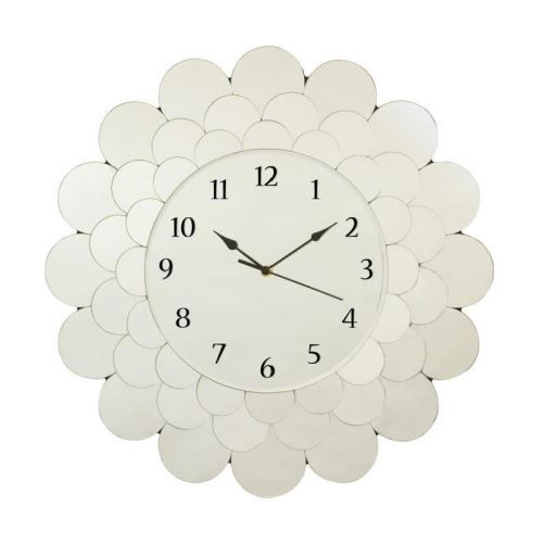 FLEUR Horloge circulaire 55 cm - En verre
