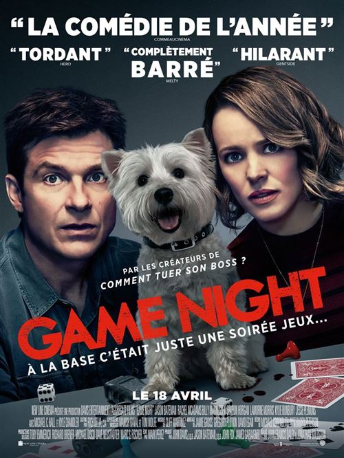 Game Night - 2018 - Jason Bateman, Rachel McAdams - AFFICHE