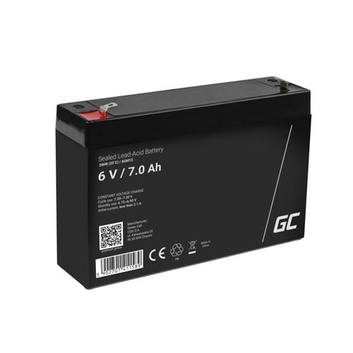 Green Cell AGM Batterie au plomb 6V 7Ah