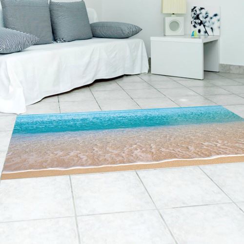 Wallpaper 3d Plage Mur Sol Autocollant Amovible Stickers Art Mural Salon HD