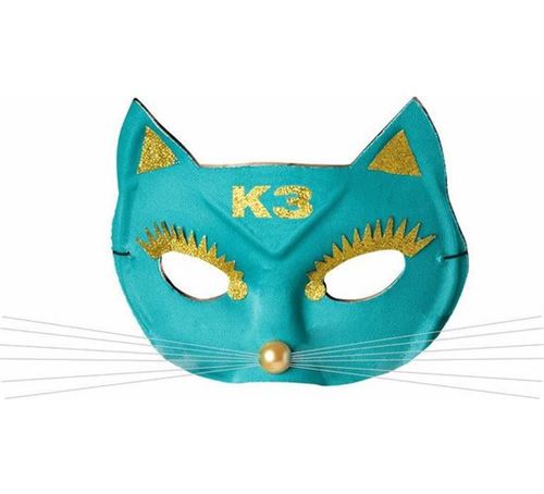 Studio 100 masque de chat filles 17 x 10 cm polyester vert