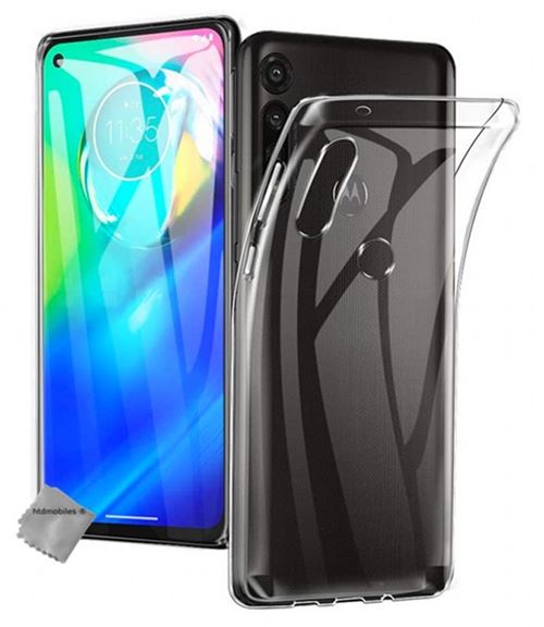 Coque silicone gel fine pour Motorola Moto G8 Power avec verre trempe - TPU TRANSPARENT