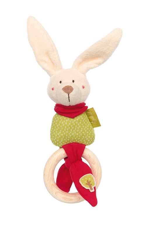 sigikid, 41795 Bébé Mixte Doudou Lapin avec Anneau de Dentition sigikid, Green
