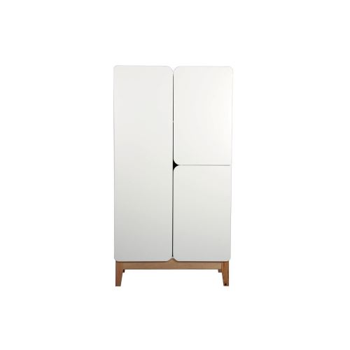 Armoire Scandinave Blanc Et Bois Kung Achat Prix Fnac