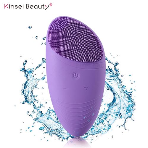 Kinseibeauty - Brosse Visage Électrique - Silicone - Violet - Image 2