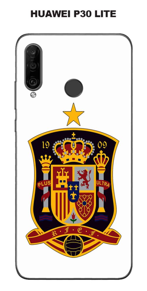 Coque Huawei P30 Lite design Foot Espagne fond blanc