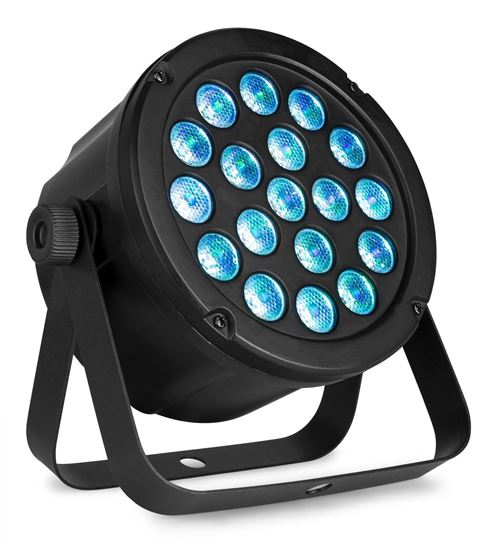 BeamZ SLIMPAR45 - LED Projecteur PAR, 18x LED RGB, shows lumineux préprogrammés