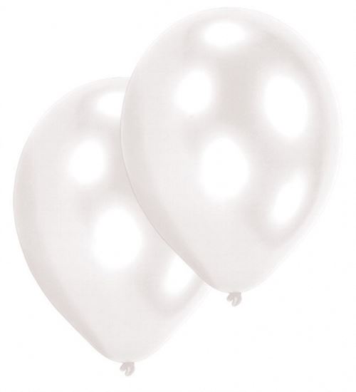 Amscan set de ballons Perle 27,5 cm latex blanc 25 pièces