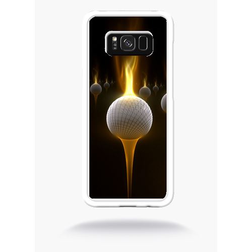 Coque Balle De Golf Feu Compatible Samsung S8+ Bord Transparent