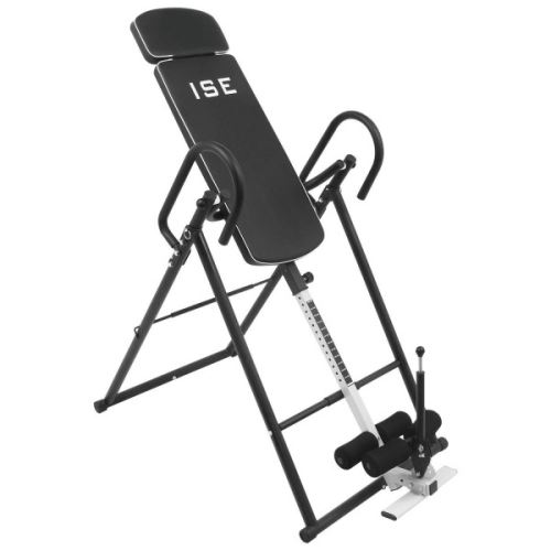 ISE Table d'Inversion Pliable 180° Musculation et exercices du dos - Taille jusqu'à 190 cm - SHANGHAI SY-ES1012