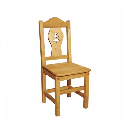 Chaise en Bois motif Sapin