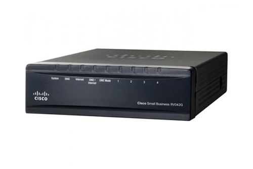 Cisco Small Business RV042G - Router - 4-poorts switch - GigE - WAN-poorten: 2