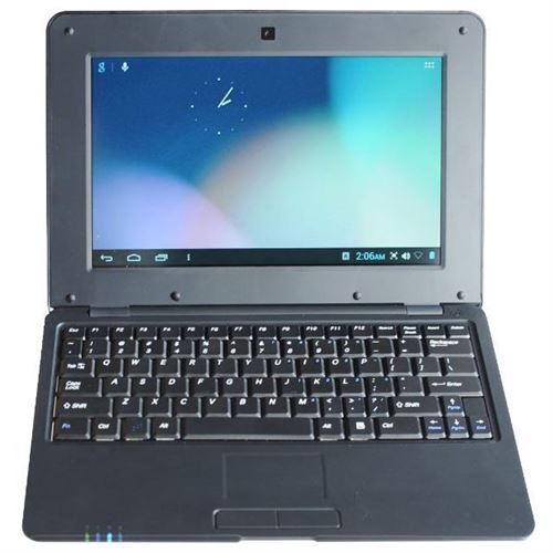 Netbook 10 pouces android mini ordinateur portable wifi rj45 hdmi usb 20go noir yonis