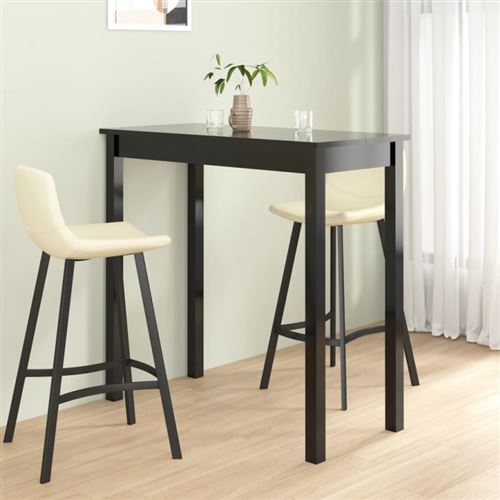 Vidaxl Noir Table De Bar Mdf - Image 3