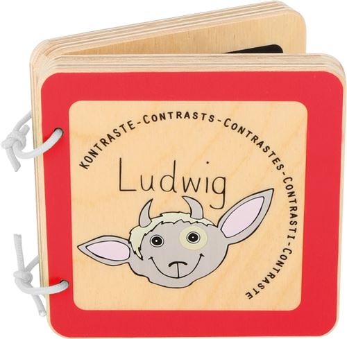 Livre en bois pour bébé Ludwig (contrastes) - 10862